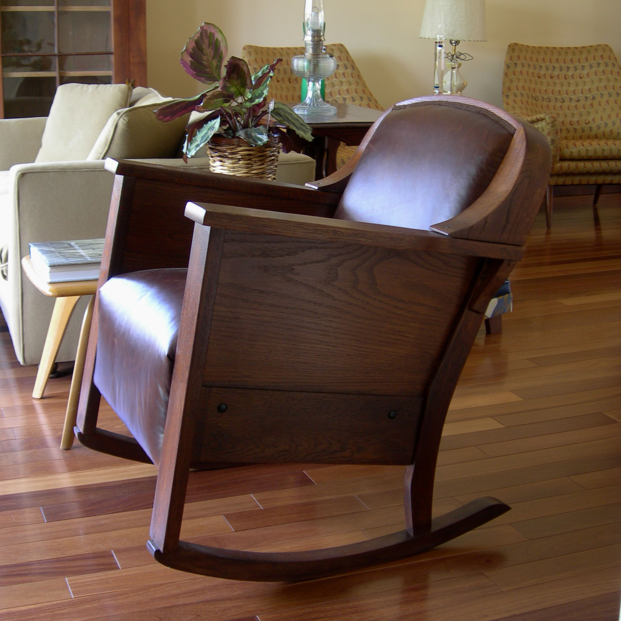 leather rocking chair